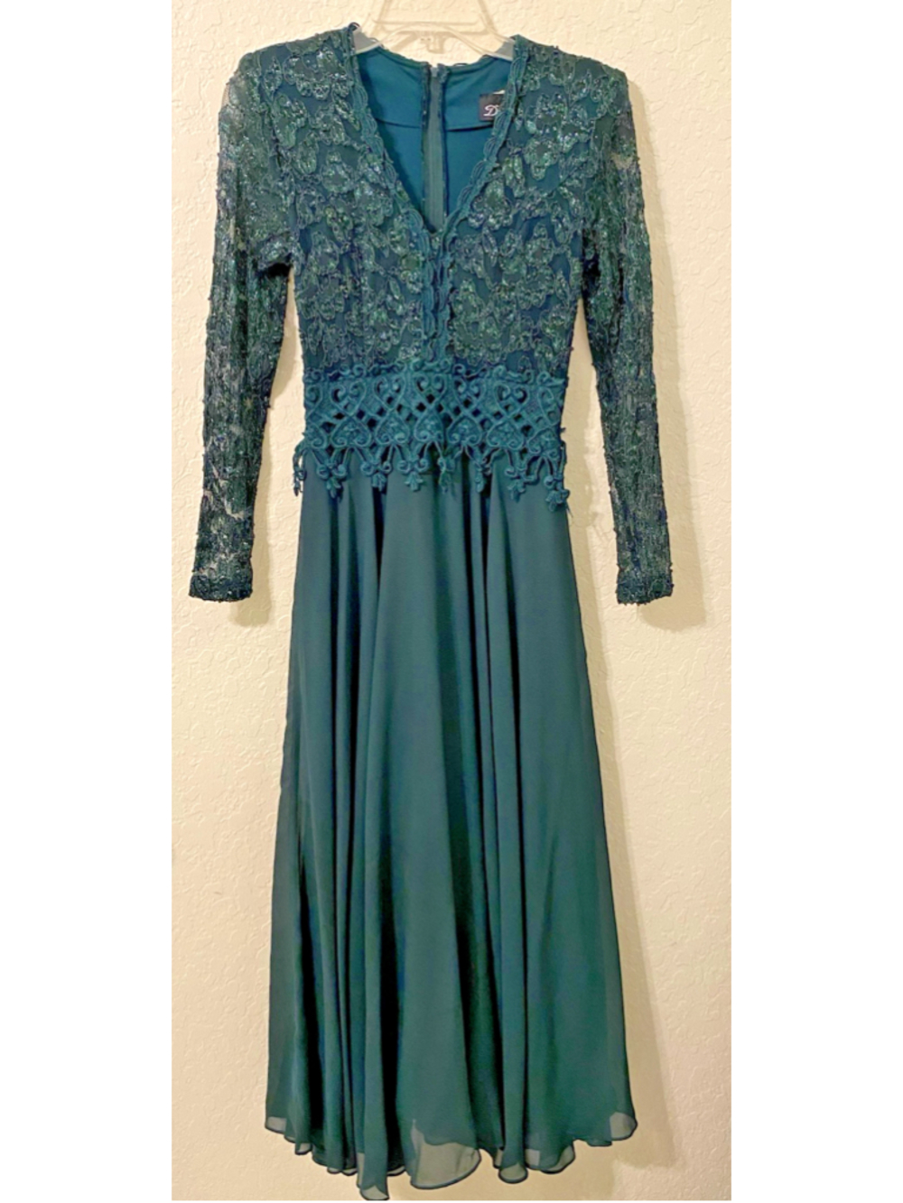 Dollar USA Women's Lace & Chiffon Evening Gown Prom Cruise Size 4-6